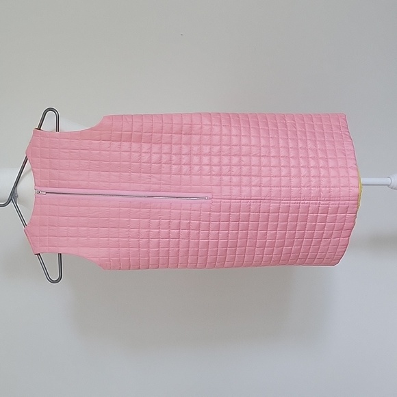 Mi Mi Sol Girls Wool Large Houndstooth Quilted Pink Yellow Size Large - Picture 3 of 14